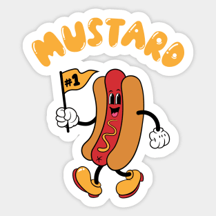 Hot Dog Race Mustard Sticker